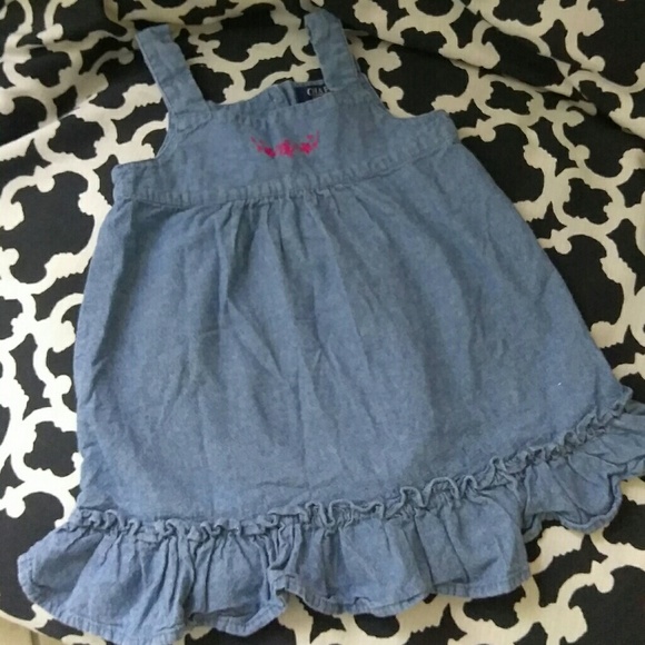 🌸Chaps Baby Girls Denim Jean Dress - Picture 1 of 4
